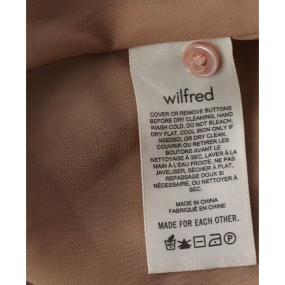 Wilfred Pink and Tan Buttoned Maxi Dress with Bishop Sleeves - Picture 10 of 11